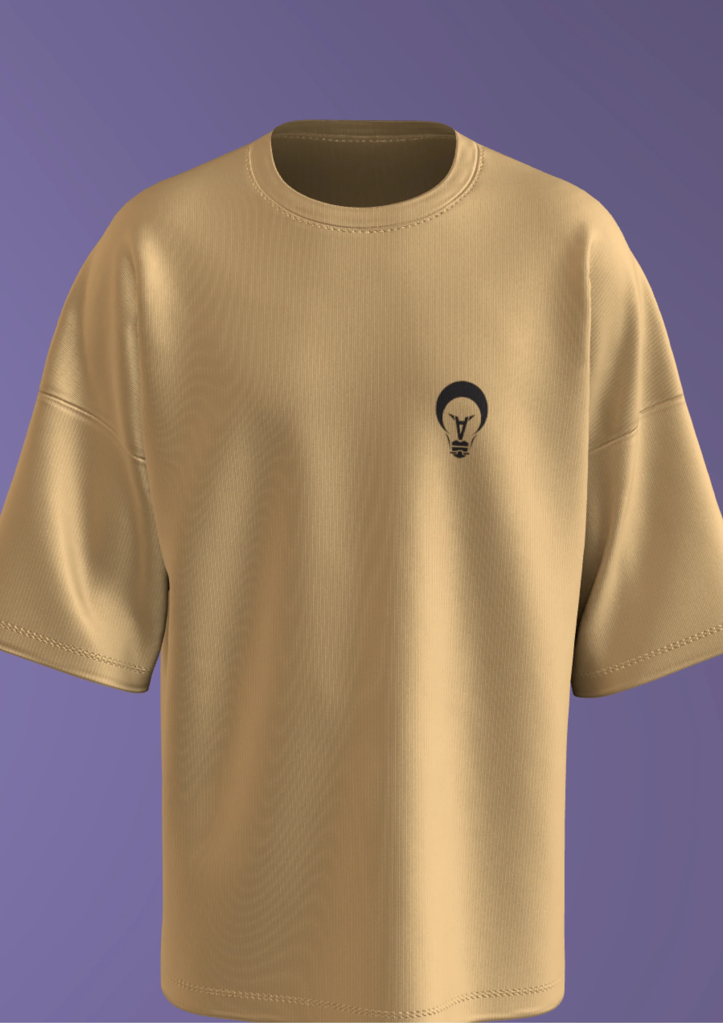 NIT SIKKIM  - BEIGE AI INNOVATION  - PREMIUM 240 GSM OVERSIZE T-SHIRT - Image 3