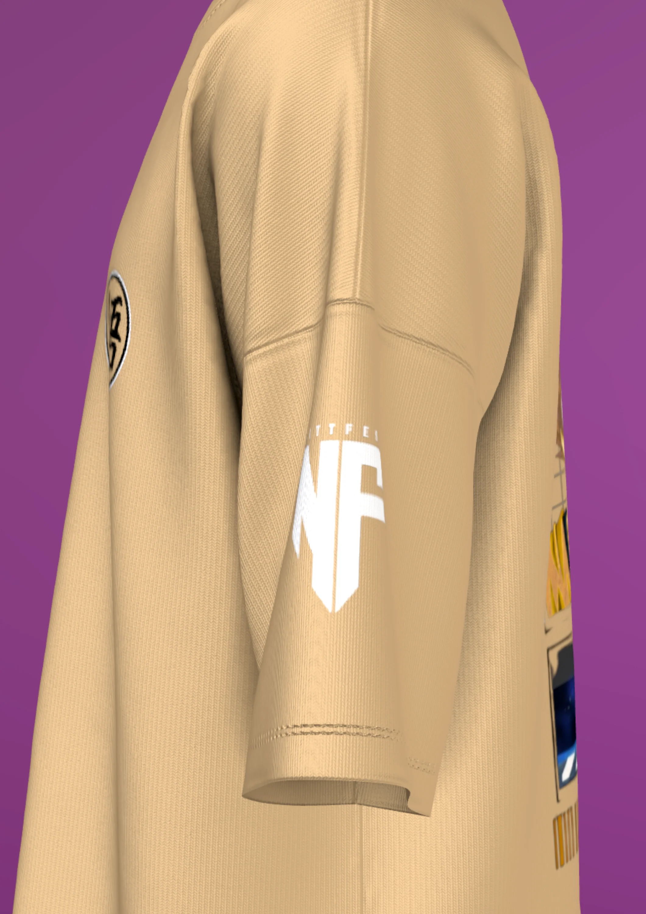 NIT TRICHY - GOKU - PREMIUM 240 GSM OVERSIZE T-SHIRT - BEIGE - Image 3