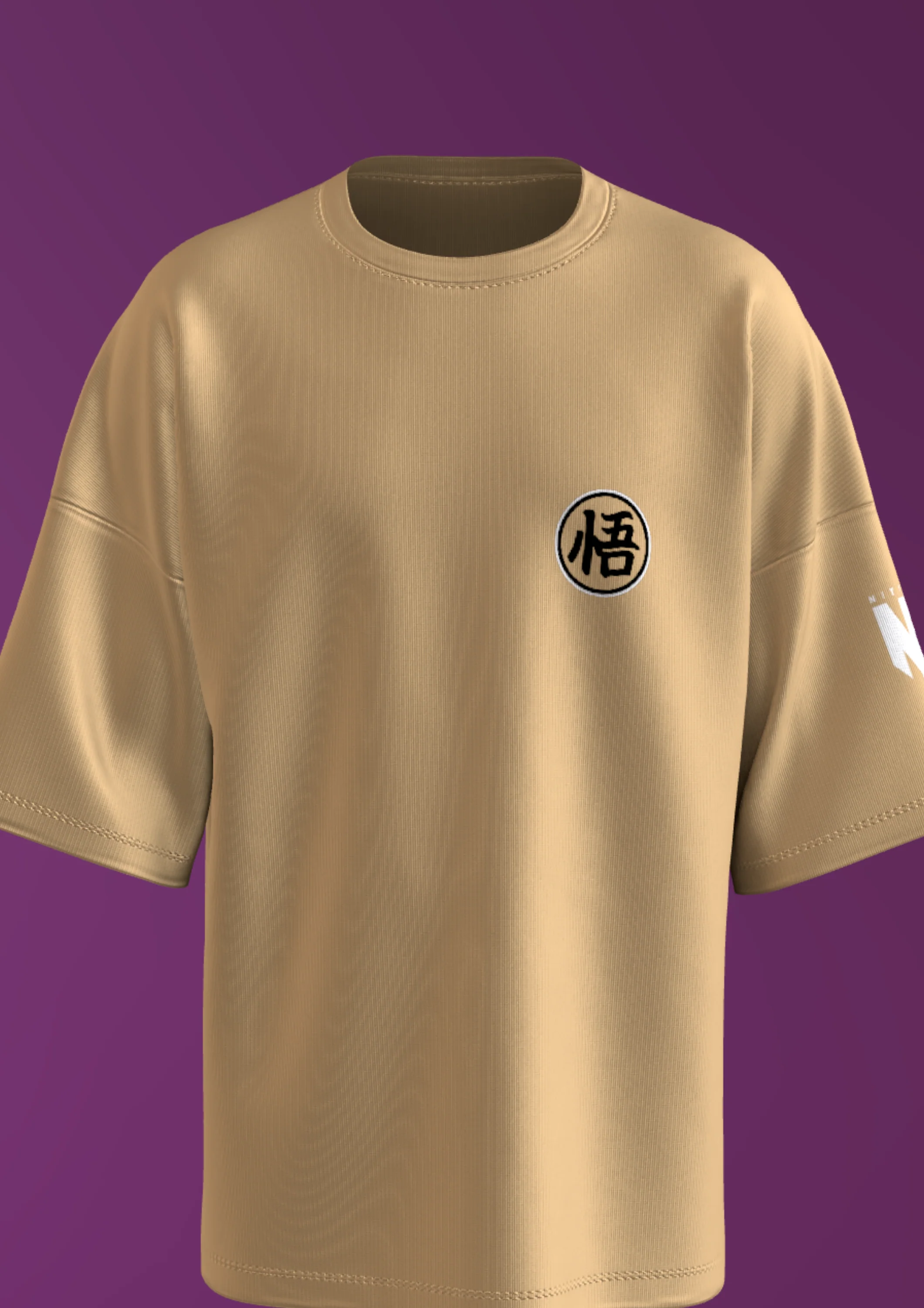 NIT TRICHY - GOKU - PREMIUM 240 GSM OVERSIZE T-SHIRT - BEIGE - Image 7
